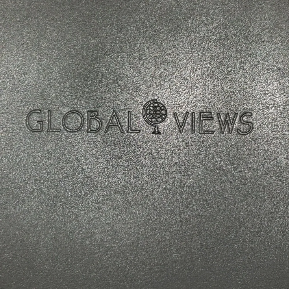 Grey Vegan Leather Simple Crossbody Bag- Global Views - Picture 3 of 6